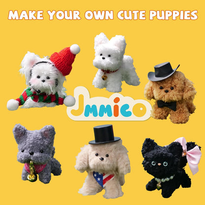 JMMICO 71 PCS Pipe Cleaner Craft Kit for Kids- DIY Animal Puppy Kit with Video Tutorial, Creative Gifts, Kids Classroom Prizes, Arts and Crafts for Kid, Gifts for 8+ Year Old Girls