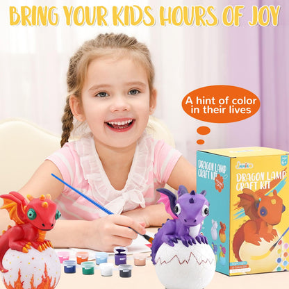JMMICO Paint Your Own Axolotl Lamp, Axolotl Crafts Kit, Arts and Crafts for Kids Ages 4-8 8-12, Craft for Girls Boys Ages 4-6 6-8, Gifts for Kids 6 7 8 9 10 11 12 Years Old Boys Girls (Pink)