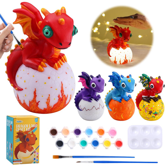 JMMICO Paint Your Own Axolotl Lamp, Axolotl Crafts Kit, Arts and Crafts for Kids Ages 4-8 8-12, Craft for Girls Boys Ages 4-6 6-8, Gifts for Kids 6 7 8 9 10 11 12 Years Old Boys Girls (Pink)