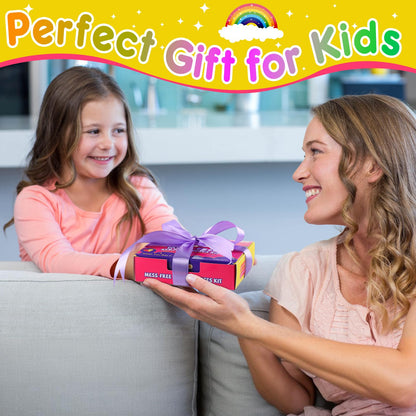JMMICO Rainbow Scratch Paper,100 PCS Scratch Notes with Reusable Cleaner Tool, Crafts for Kids Ages 4-8, Classroom Prizes, Birthday Party Favors for Kids 3-5